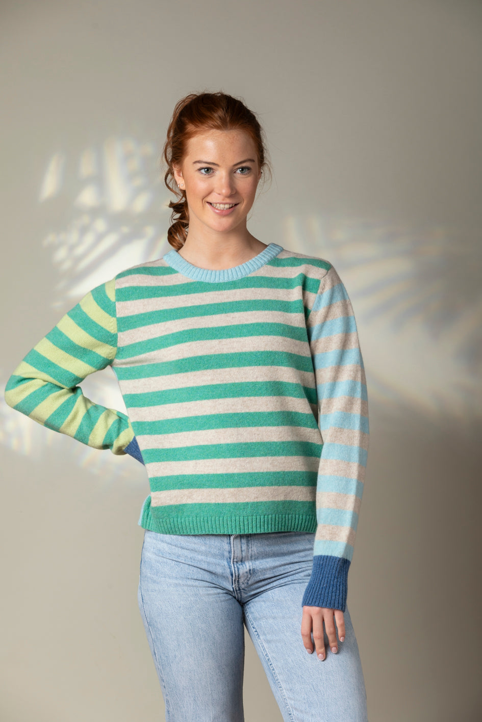 Eribé Pullover Stobo Stripe Sweater (reversible) Calamine bei Nauli and Stories