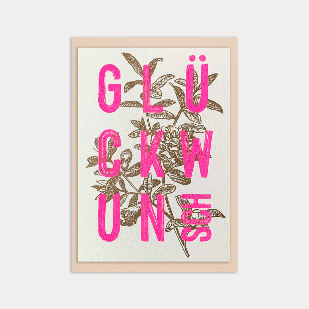Togethery Glückwunschkarte Glückwunschkarte mit neonpink bei Nauli and Stories