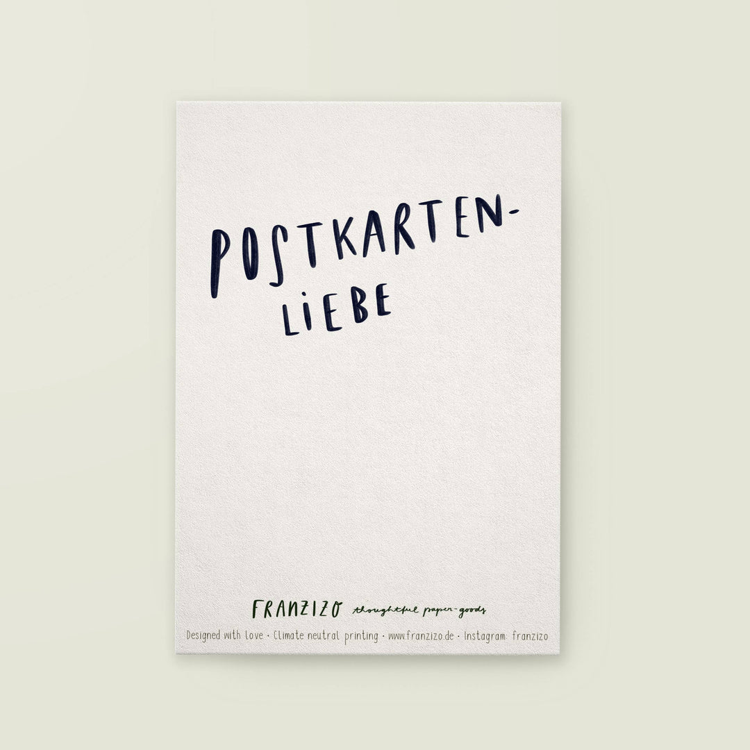 franzizo nachhaltige papeterie Zukunft Postkarte "Schau nach vorn und nicht zurück" bei Nauli and Stories