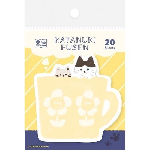 Furukawa Shiko Haftnotizzettel Haftnotizblock Tasse mit Katzen bei Nauli and Stories