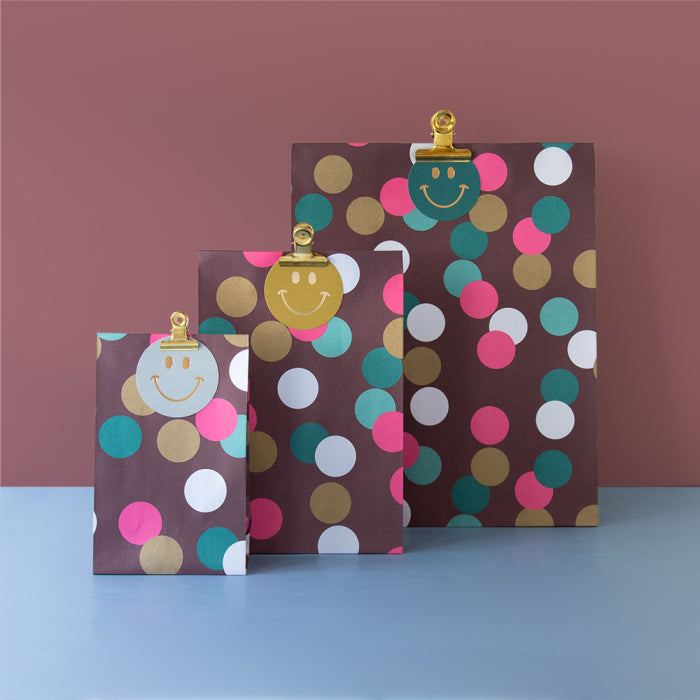 Geschenkverpackung Geschenktüten Geschenktüten Blockbodenbeutel - Riesenkonfetti bei Nauli and Stories