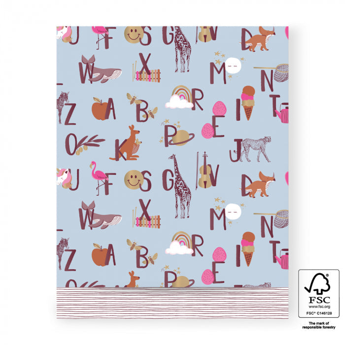 Geschenkverpackung Geschenktüten Geschenktüten Flachbeutel - ABC mit Tieren und Instrumenten bei Nauli and Stories