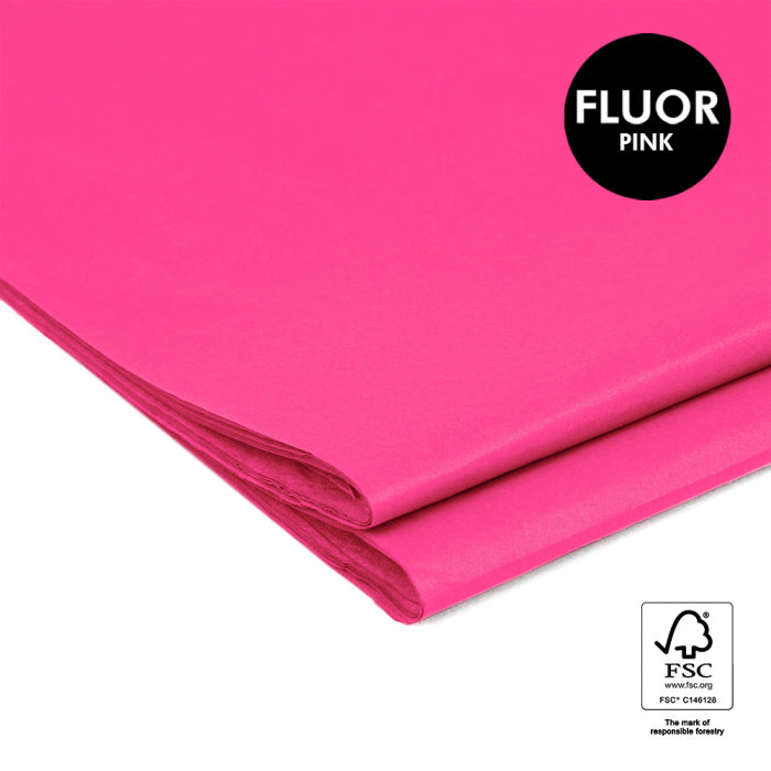 Geschenkverpackung Seidenpapier 5 Bögen Seidenpapier - uni neon pink bei Nauli and Stories