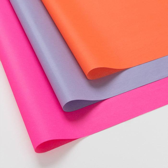 Geschenkverpackung Seidenpapier 5 Bögen Seidenpapier - uni neon pink bei Nauli and Stories