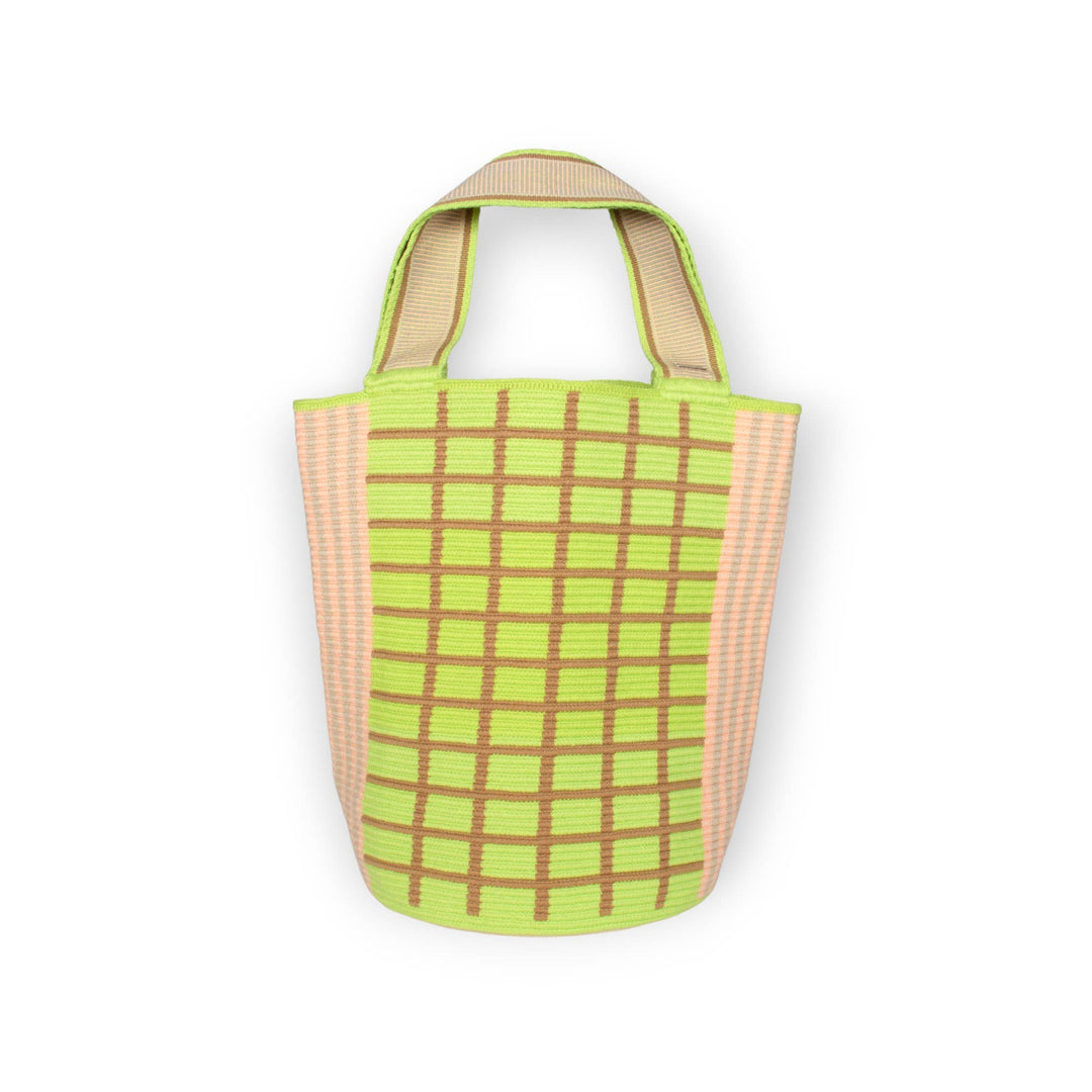 Guajii Tote Bag Check tote bag | Pistachio bei Nauli and Stories