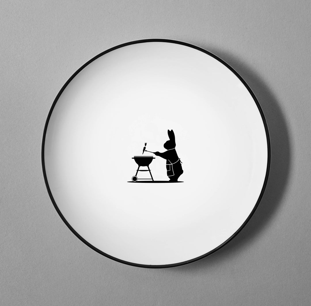 HAM Teller Barbecuing Rabbit Plate