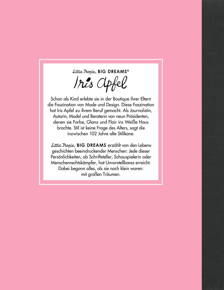 Insel Verlag Bilderbuch Little People, Big Dreams auf Deutsch: Iris Apfel bei Nauli and Stories