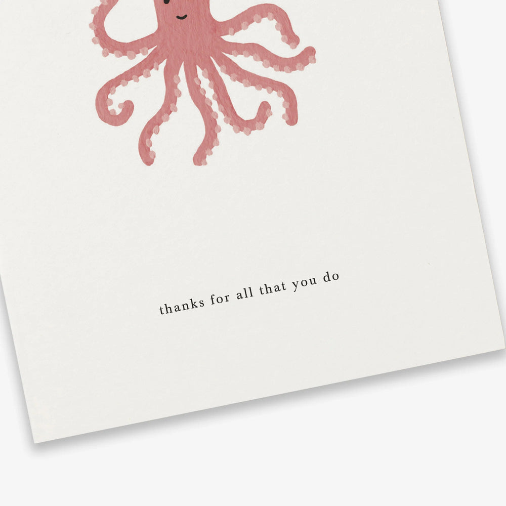 Kartotek Danke Dankeskarte Octopus bei Nauli and Stories