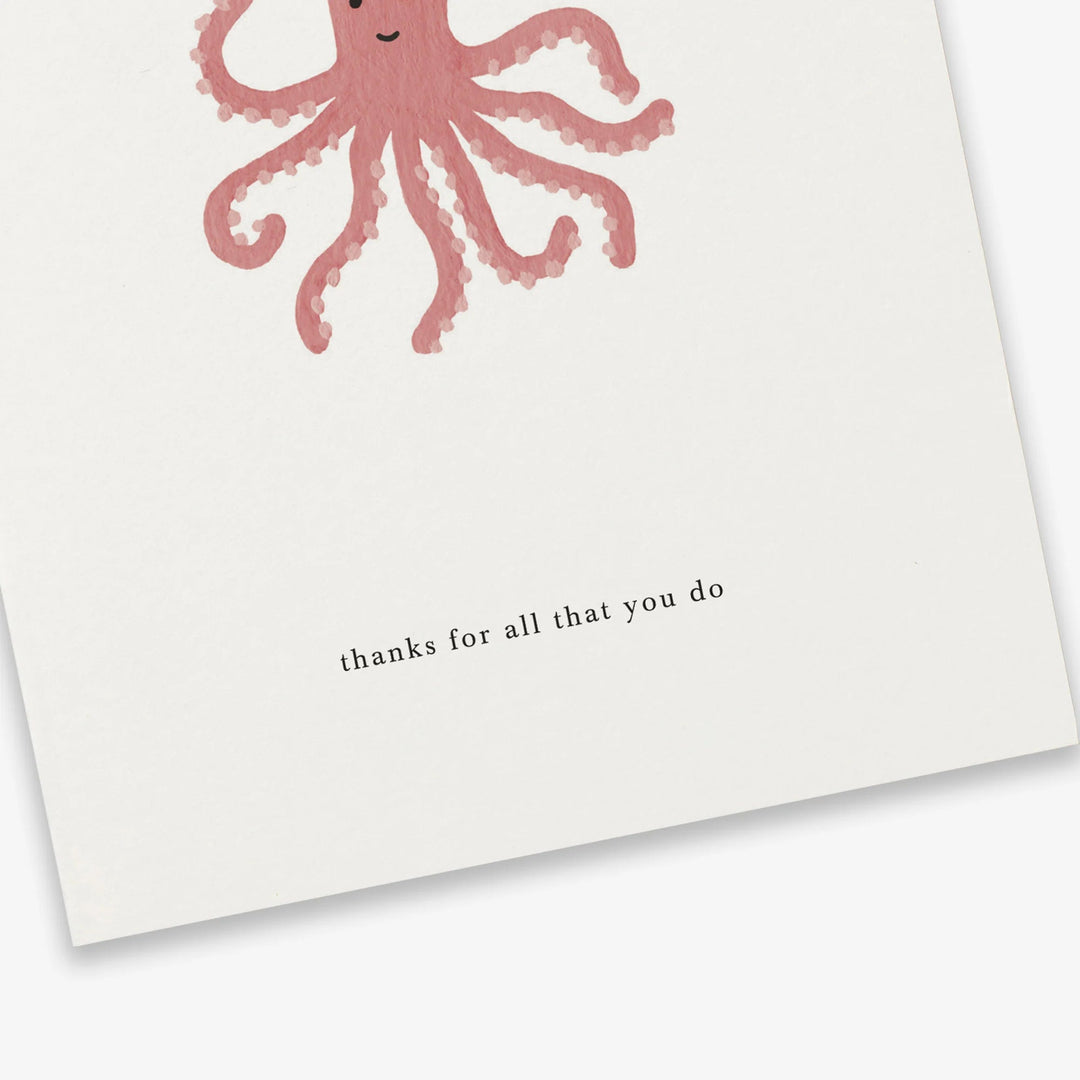 Kartotek Danke Dankeskarte Octopus bei Nauli and Stories