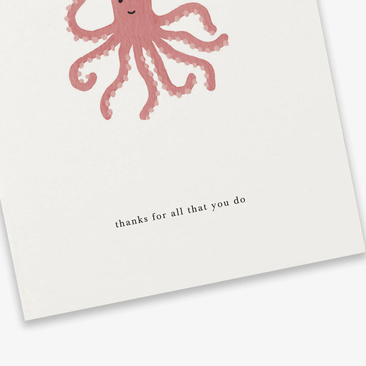 Kartotek Danke Dankeskarte Octopus bei Nauli and Stories