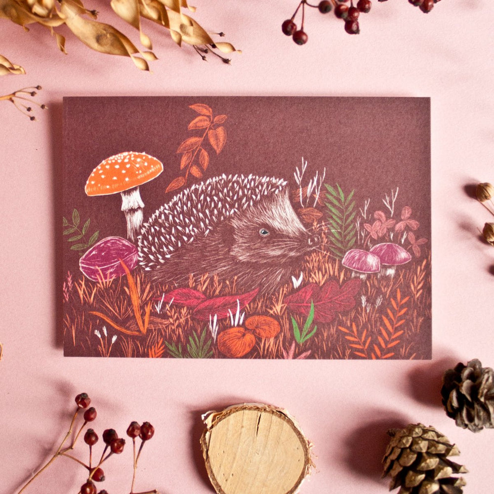 Katja Rub Tier Igel Postkarte bei Nauli and Stories