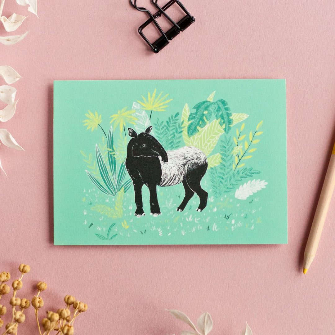 Katja Rub Tier Tapir Postkarte bei Nauli and Stories