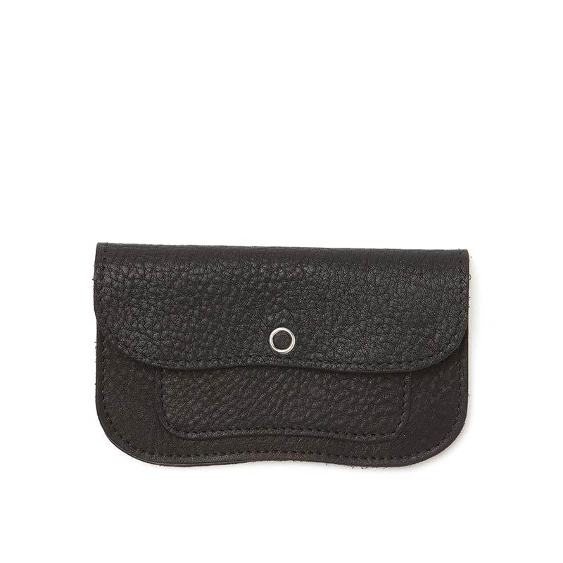 Keecie Geldbeutel aus Leder Cat Chase Wallet small - schwarz - Ledergeldbörse mit Siebdruck Katzen bei Nauli and Stories