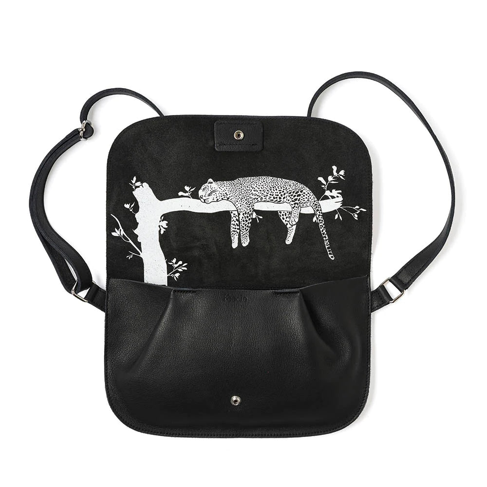 Keecie Handtasche Handtasche aus Leder - Lazy Boy - Cross Body Bag - schwarz bei Nauli and Stories