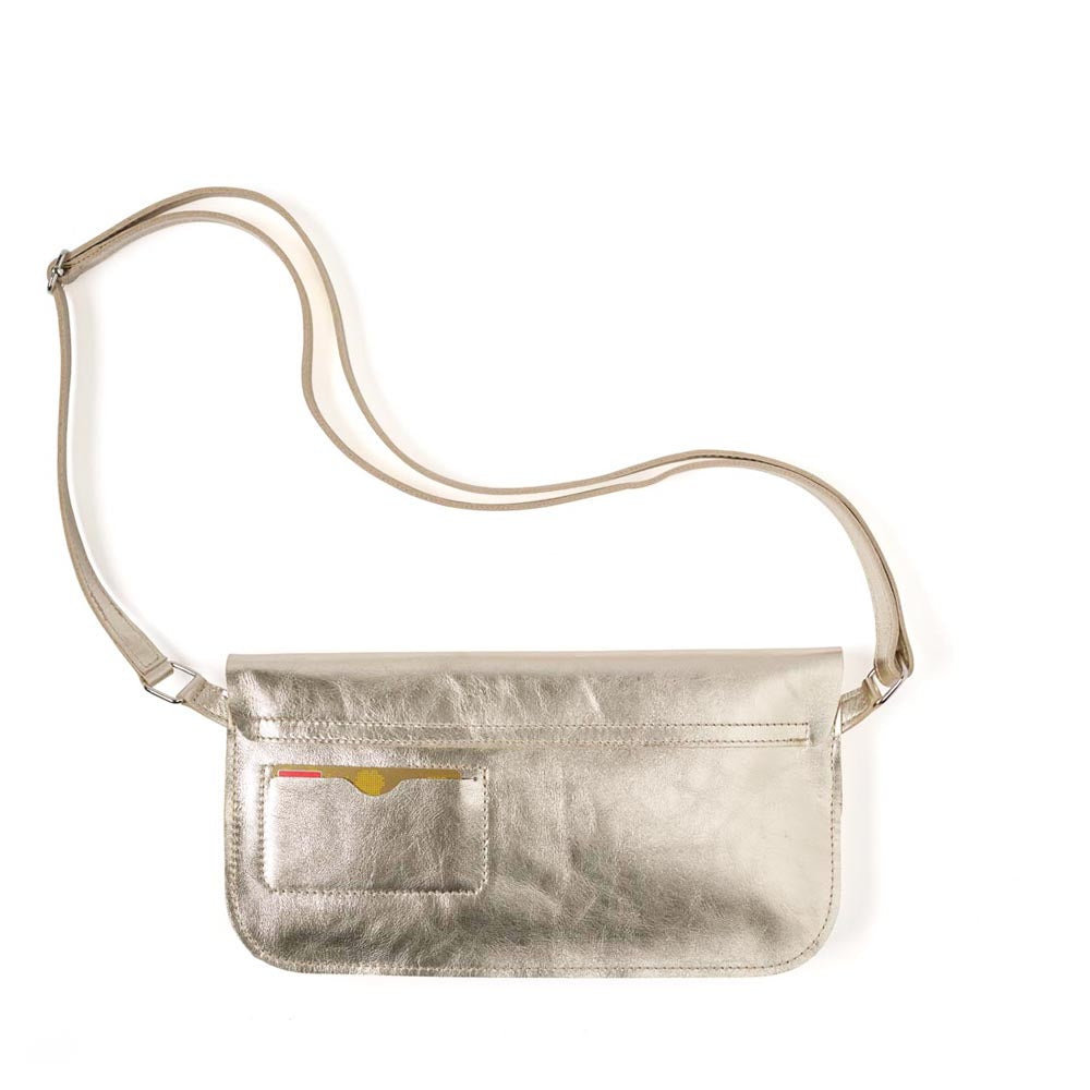 Keecie Handtasche Handtasche - Crossbodybag - aus Leder - Double Up - Gold bei Nauli and Stories