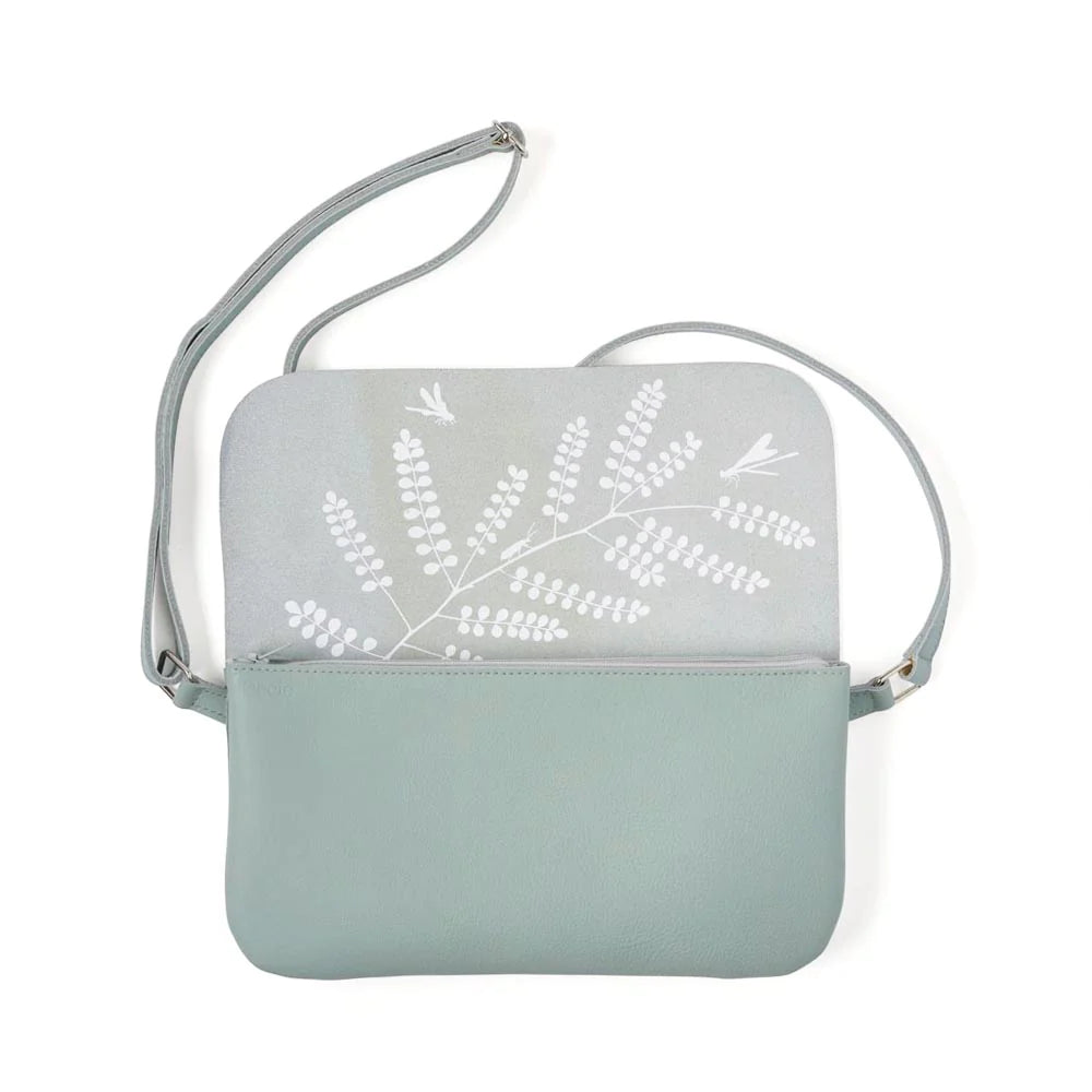 Keecie Handtasche Handtasche - Crossbodybag - aus Leder - Double Up - hellblau mint bei Nauli and Stories