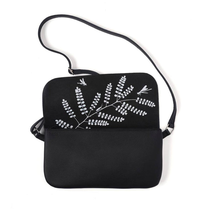 Keecie Handtasche Handtasche - Crossbodybag - aus Leder - Double Up - Schwarz bei Nauli and Stories
