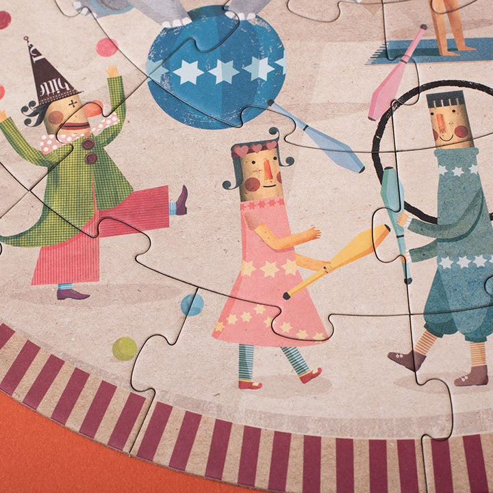 Londji Puzzle Circus - rundes Puzzle mit 36 Teilen bei Nauli and Stories