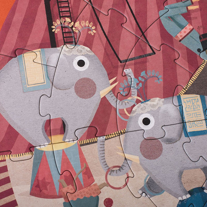 Londji Puzzle Circus - rundes Puzzle mit 36 Teilen bei Nauli and Stories