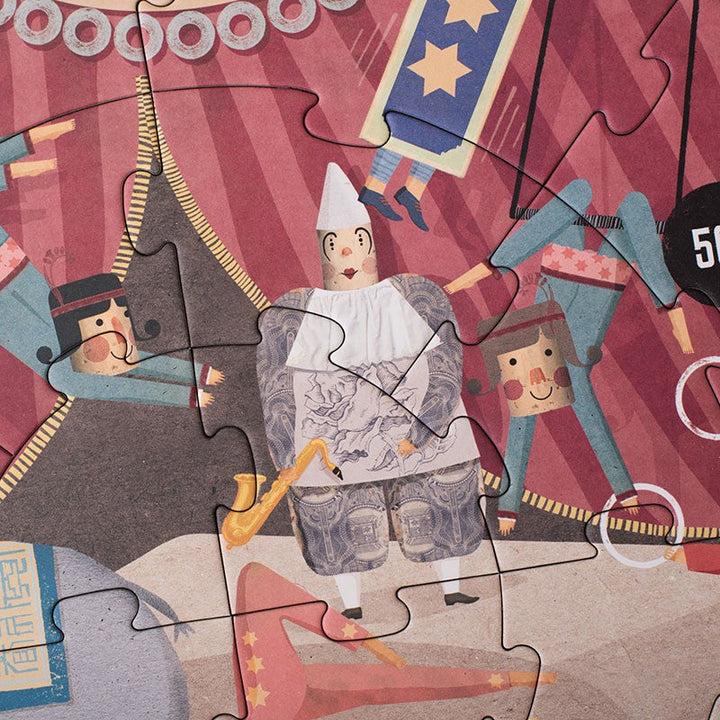 Londji Puzzle Circus - rundes Puzzle mit 36 Teilen bei Nauli and Stories