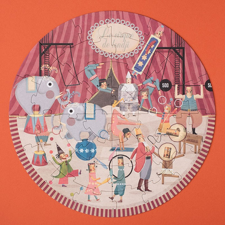 Londji Puzzle Circus - rundes Puzzle mit 36 Teilen bei Nauli and Stories