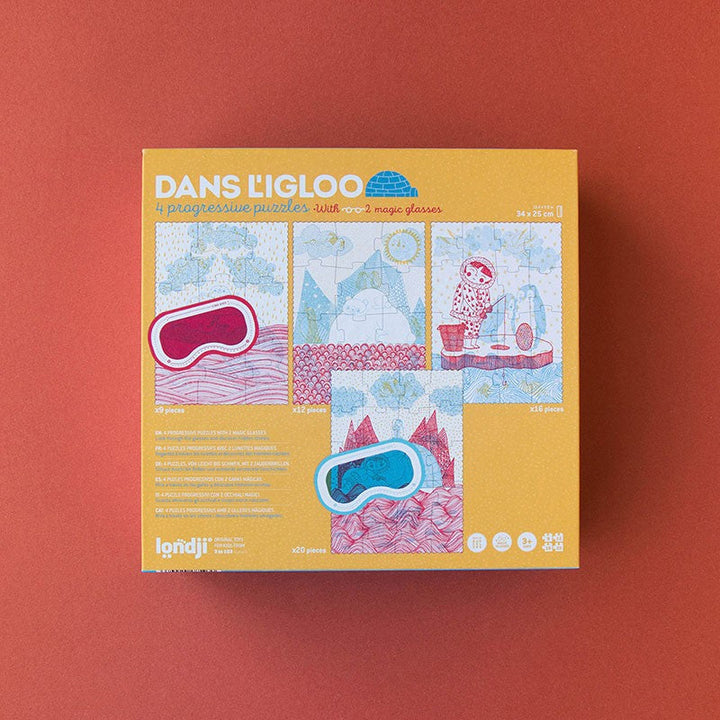 Londji Puzzle DANS L IGLOO - Puzzle mit bunten Brillen um mehr zu entdecken bei Nauli and Stories