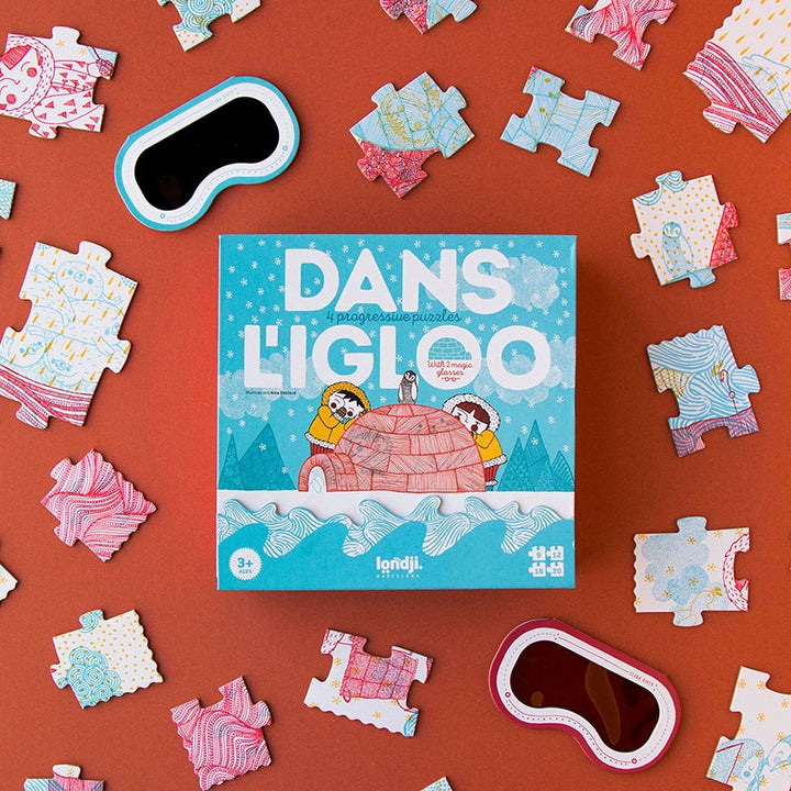 Londji Puzzle DANS L IGLOO - Puzzle mit bunten Brillen um mehr zu entdecken bei Nauli and Stories