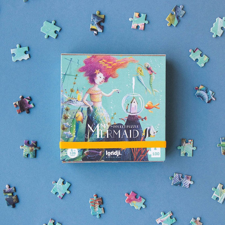 Londji Puzzle Pocket My Mermaid - Puzzle mit 100 Teilen bei Nauli and Stories