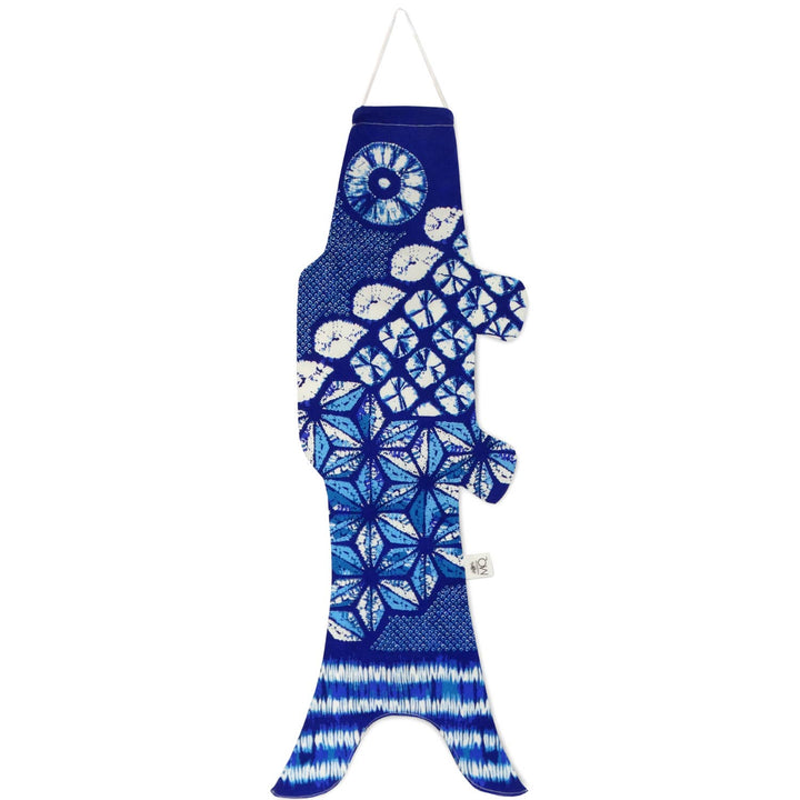 MADAME MO Koinoboi | Windsack Koinobori Deep Shibori (S) - Fisch Windsocke bei Nauli and Stories