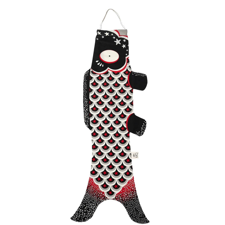 MADAME MO Koinoboi | Windsack Strong Black Koinobori (S) - japanische Fisch Windsocke bei Nauli and Stories