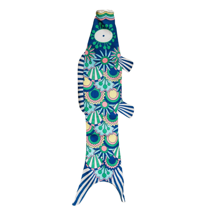 MADAME MO Tropical Navy Koinobori  - koi shaped outdoor decor bei Nauli and Stories