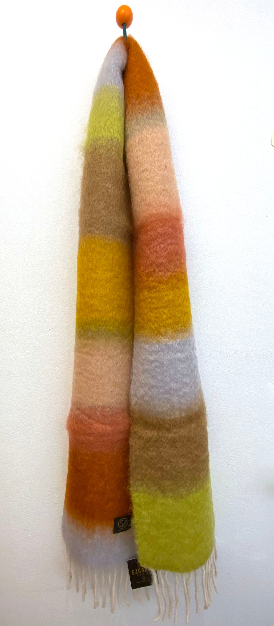 Mantas Ezcaray Schal Regenbogenschal Matisse - Erdtöne mit neon gelb bei Nauli and Stories