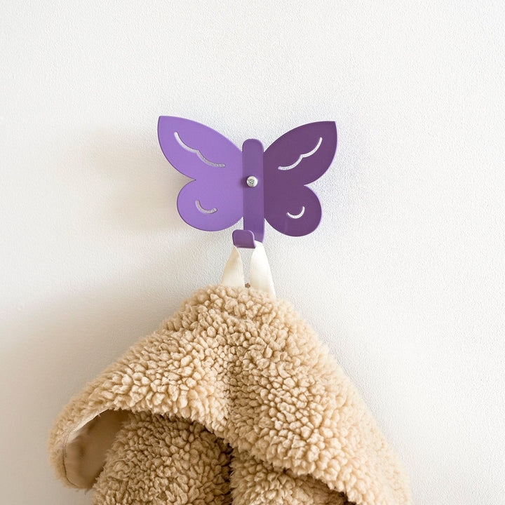 Marnelly AB Garderobenhaken Garderobenhaken Schmetterling lila bei Nauli and Stories