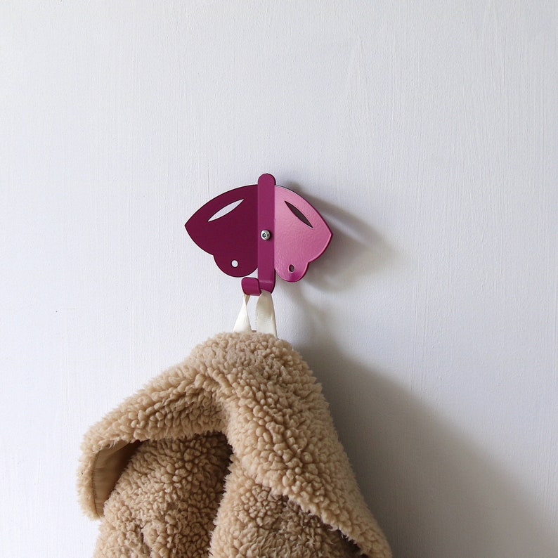 Marnelly AB Garderobenhaken Garderobenhaken Schmetterling pink bei Nauli and Stories