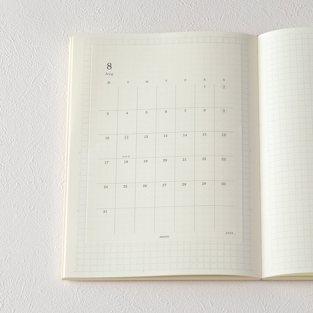 Midori 2026 MD DIary Sticker M bei Nauli and Stories