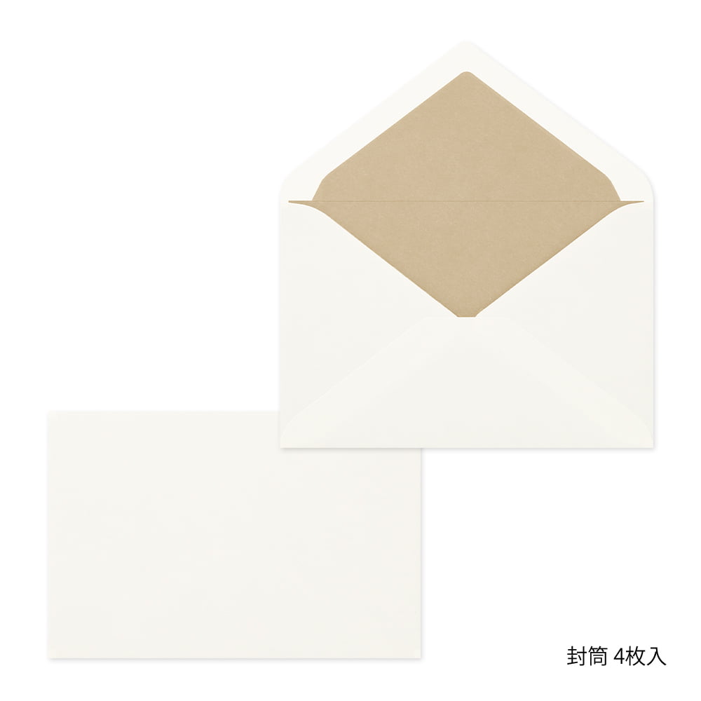 Midori Briefpapier Briefpapier Letterset - Giving a color white bei Nauli and Stories