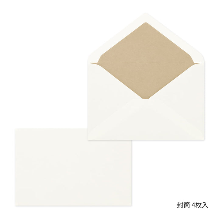 Midori Briefpapier Briefpapier Letterset - Giving a color white bei Nauli and Stories