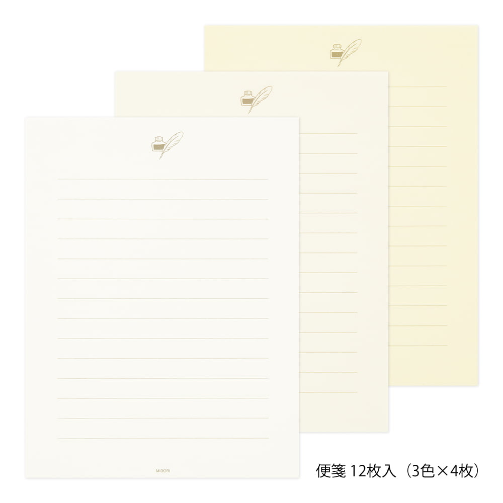 Midori Briefpapier Briefpapier Letterset - Giving a color white bei Nauli and Stories