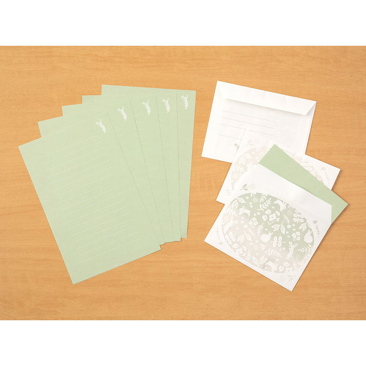 Midori Briefpapier Letterset Watermark Rabbit bei Nauli and Stories