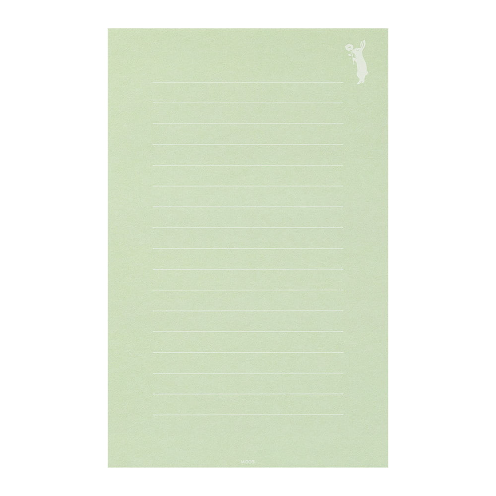 Midori Briefpapier Letterset Watermark Rabbit bei Nauli and Stories