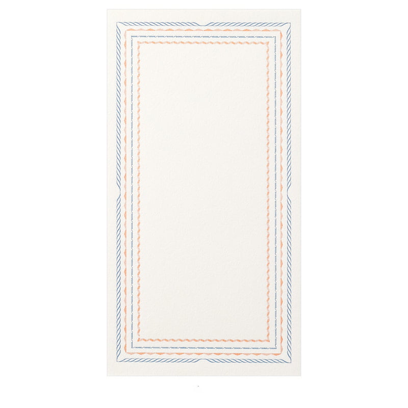 Midori Briefpapier One Stroke Letter Paper - blau - rot bei Nauli and Stories