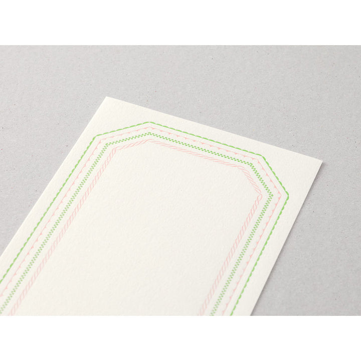 Midori Briefpapier One Stroke Letterpress Frame Pattern  - Pink bei Nauli and Stories