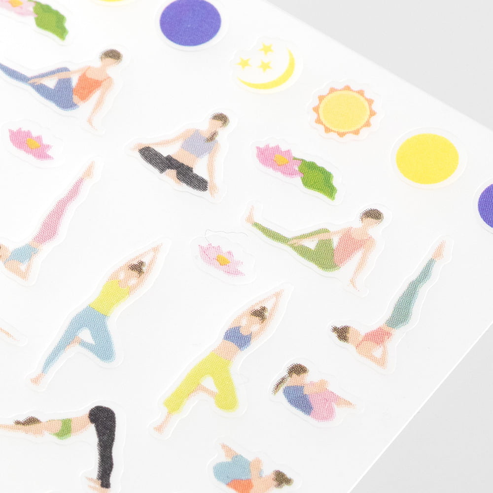 Midori Deko-Aufkleber Achievement Yoga Diary Sticker
