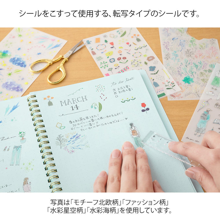 Midori Transfer Sticker Transfer Sticker Scandinavian Motifs bei Nauli and Stories