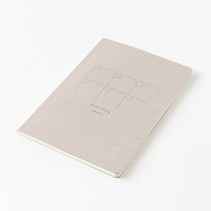 Midori undatierte Kalender Yuru Log Notebook B6 Free Diary Monthly - undatierter Monatskalender bei Nauli and Stories