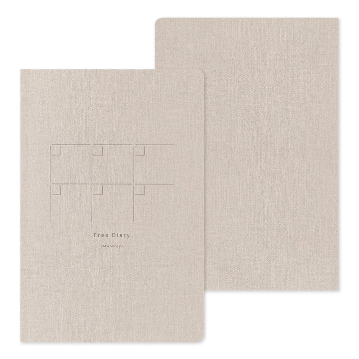 Midori undatierte Kalender Yuru Log Notebook B6 Free Diary Monthly - undatierter Monatskalender bei Nauli and Stories
