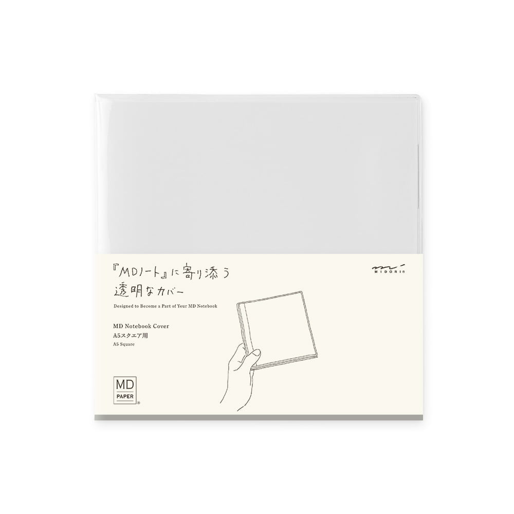 Midori Notizbuch MD Notebook Cover A5 Square Clear bei Nauli and Stories