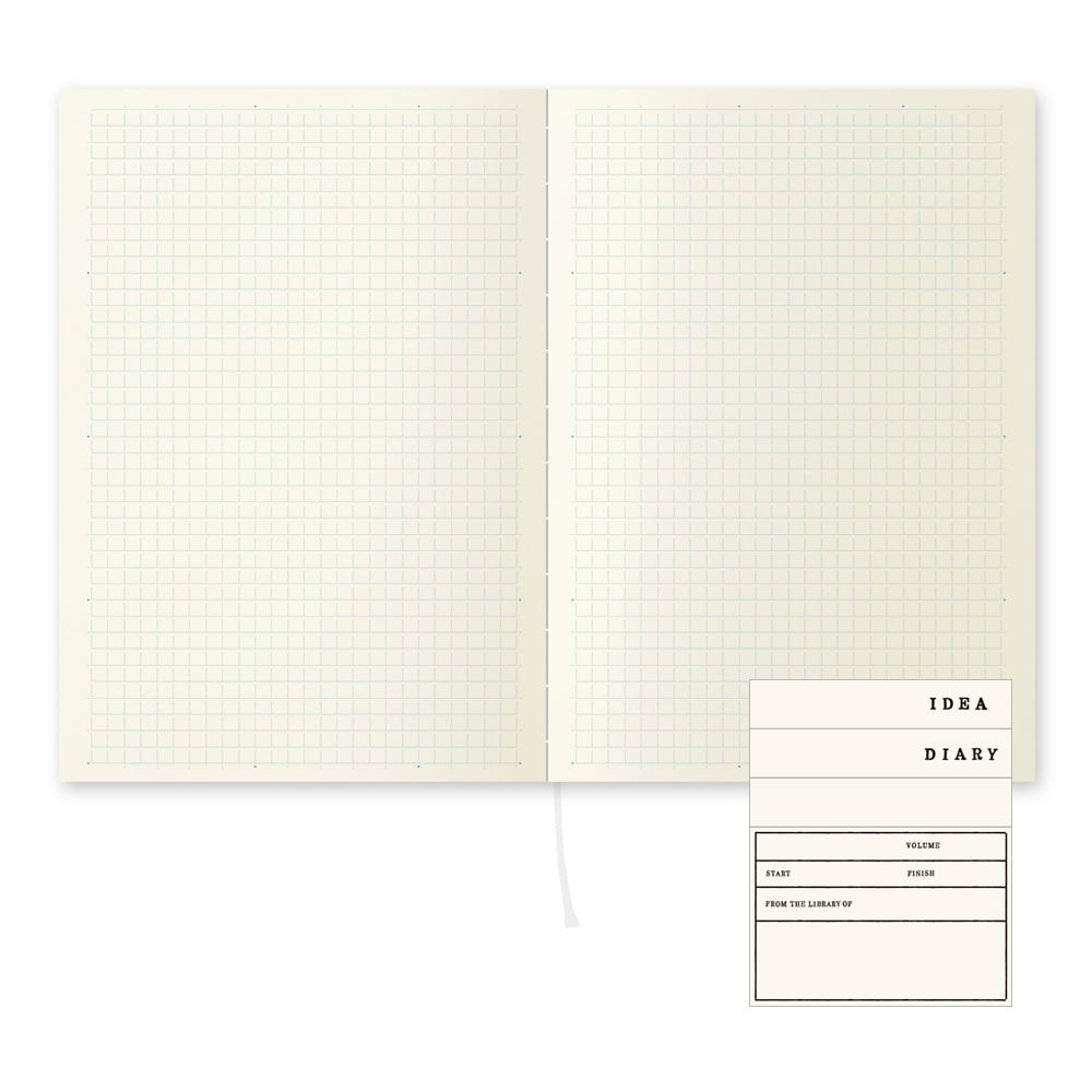 Midori Notizbuch DIN A5 MD Notebook A5 Grid | kariertes Notizbuch bei Nauli and Stories