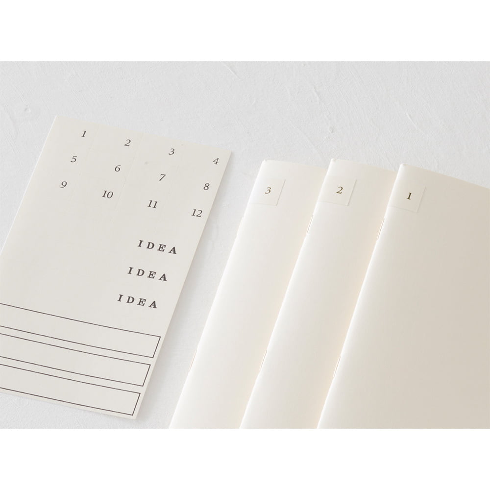 Midori Notizheft Notizheft DIN A4 |  MD Notebook Light A4 Variant Blank (blanko) - 3er Pack bei Nauli and Stories