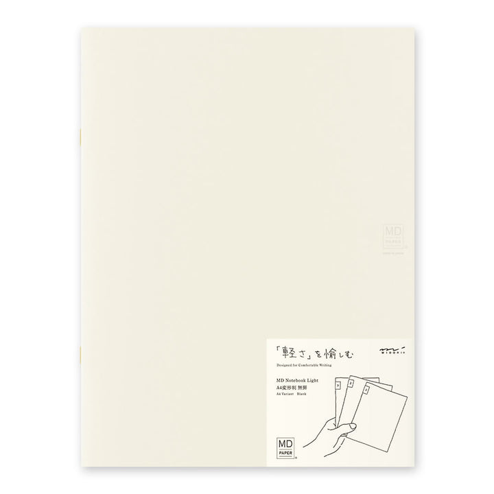 Midori Notizheft Notizheft DIN A4 |  MD Notebook Light A4 Variant Blank (blanko) - 3er Pack bei Nauli and Stories